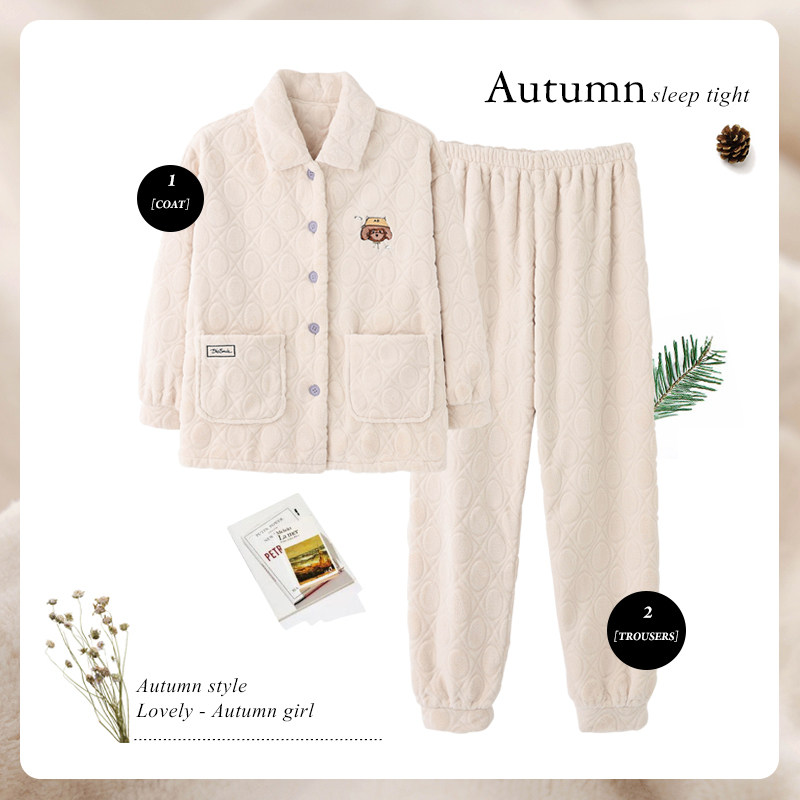 思莉太太情侣冬季珊瑚绒绒新款睡衣 思莉太太睡衣/家居服套装