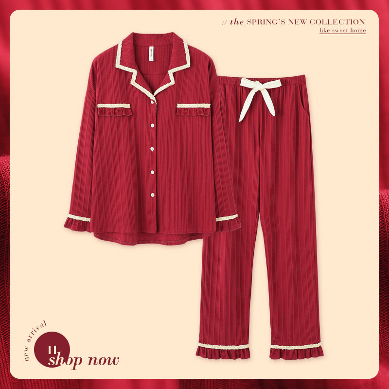 思莉太太情侣春秋纯棉长袖新款睡衣 思莉太太睡衣/家居服套装