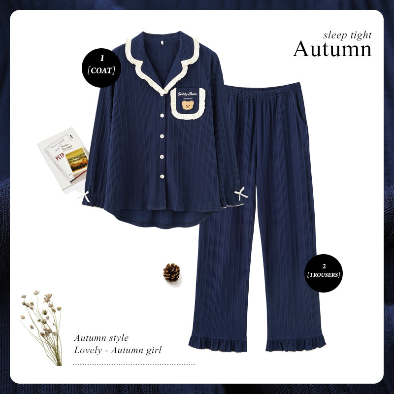 思莉太太情侣春秋款纯棉长袖睡衣 思莉太太睡衣/家居服套装