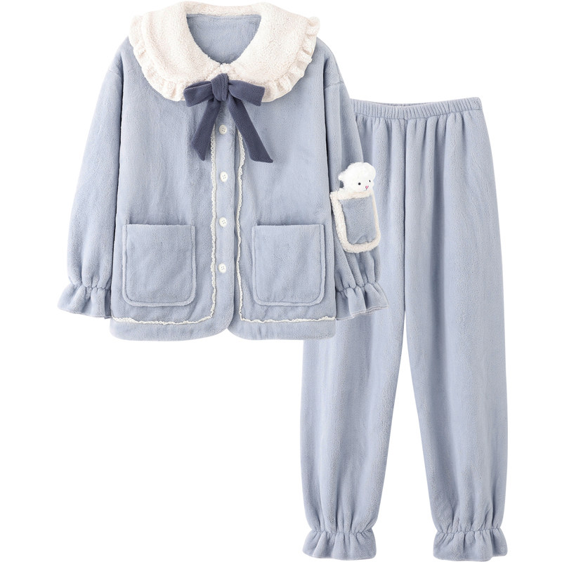 思莉太太冬季珊瑚绒睡衣 思莉太太睡衣/家居服套装