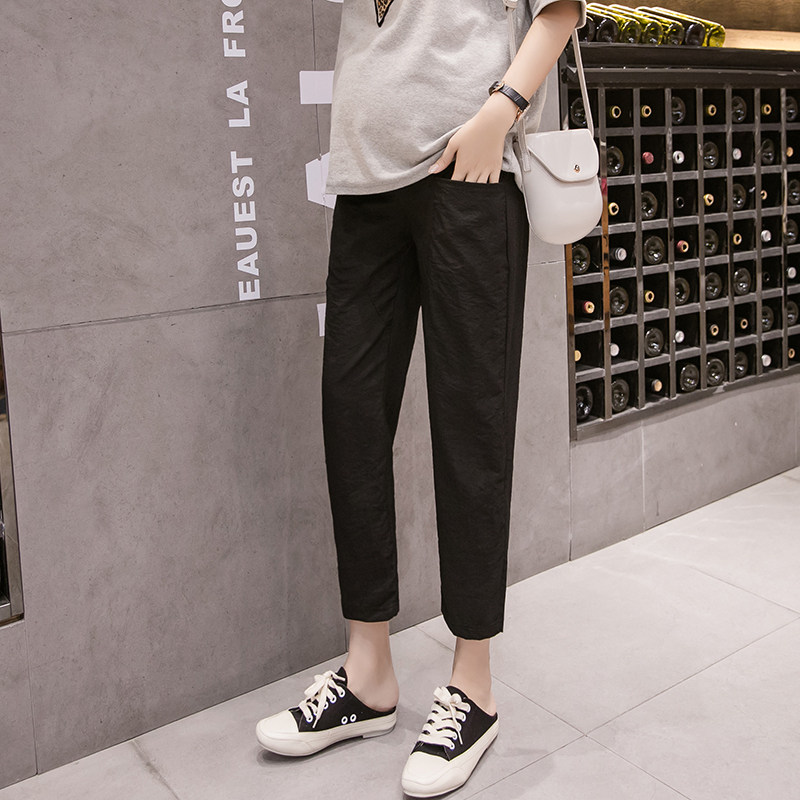 孕妇小个子怀孕初期九分夏季九分裤 幻唇孕妇打底裤