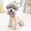 Belly-covered four-legged spring and autumn dog pajamas
