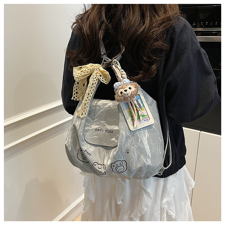 可爱卡通女2025新款时尚ins大容量双肩包百搭休闲洋气单肩托特包