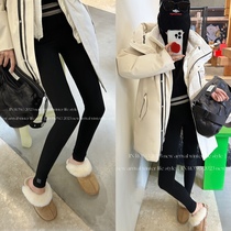 Gush grinding of underpants European station 2023 Winter new 100 Hitchhiking slim yoga pants thickened elastic pants