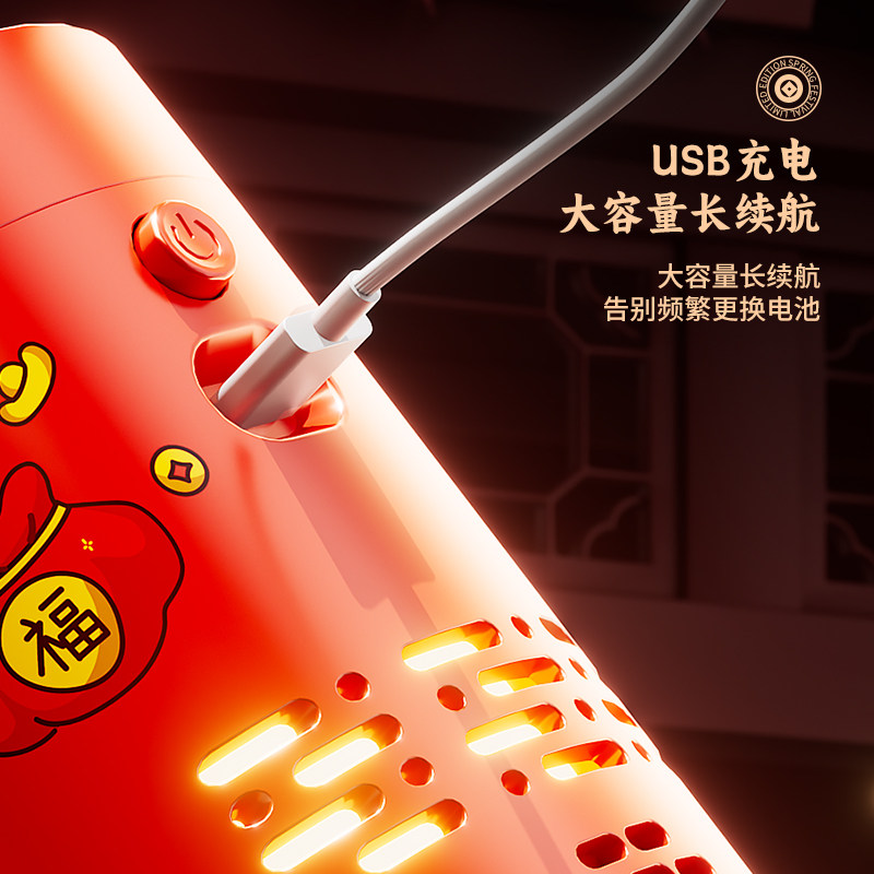 2026新年烟花泡泡机过年网红加特林枪棒烟火儿童电动电子爆竹礼花