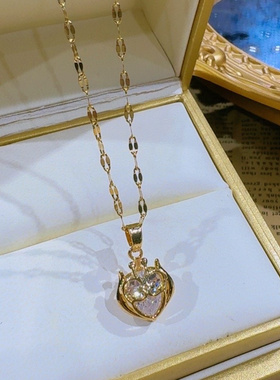 韩版时尚精致微镶锆石爱心吊坠