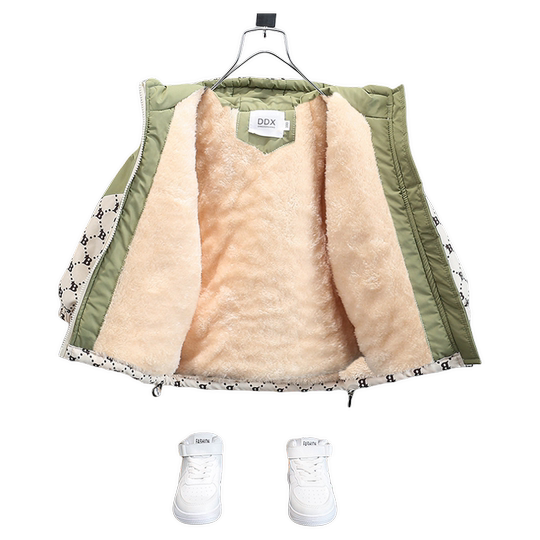 男童冬装外套加绒加厚宝宝冬季夹克派克服儿童棉袄洋气秋冬款加棉