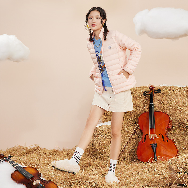 361度羽絨服女2022冬季新款防寒保暖上衣修身純色外套超輕羽絨服_361度楨宇專賣店_運動服_休閑服裝