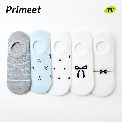 派米船袜女夏薄款miu系芭蕾风蝴蝶结防滑不掉跟白色浅口隐形袜子 - 图3