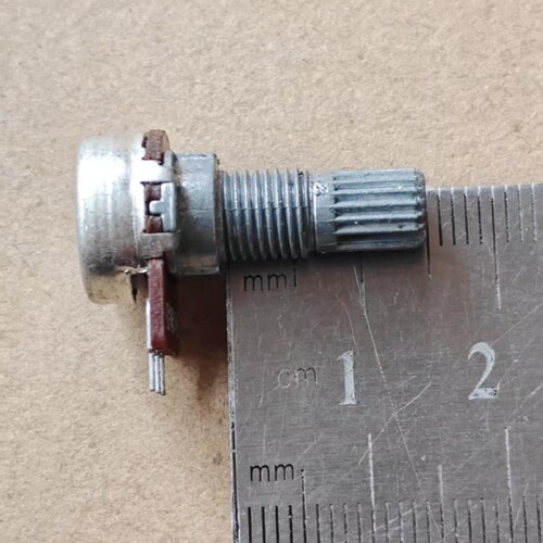 12型单联3脚电位器B50K B503 功放音量电位器 圆花轴 柄长15MM - 图0