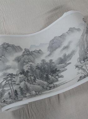 :1故宫名画真迹复制品 明 沈周 仿黄公I望富春山居图卷36.8x838cm