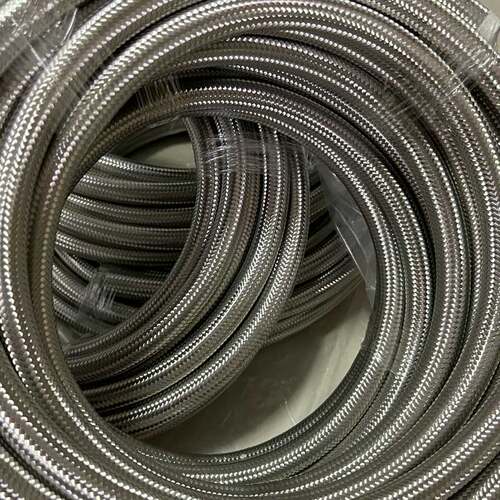 AN6AN8AN10AN12汽车改装机油散热器变速箱高压汽油不锈钢编织油管 - 图0