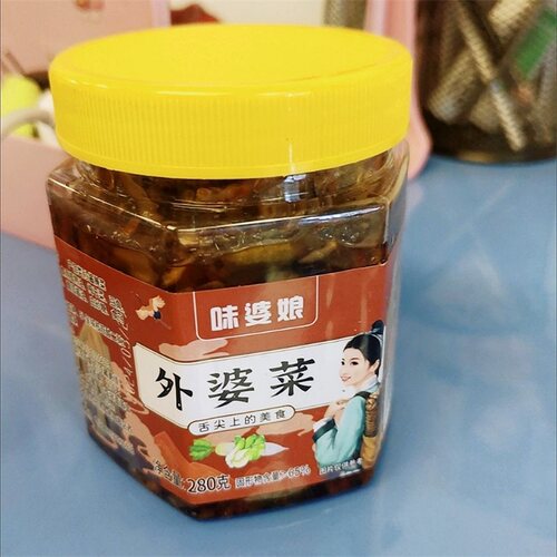促销香辣下饭菜湖南特产外婆菜自制农家咸菜瓶装拌饭拌面酱菜湘西 - 图1