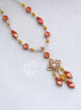 雪冰暖阁 春晓雪融  古风短款项链璎珞锁骨链汉服旗袍新中式配饰