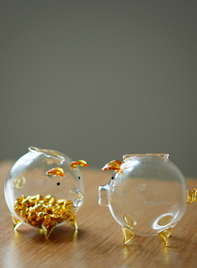 长孔小猪金豆收纳瓶攒金豆金猪存钱罐存装黄金的瓶子