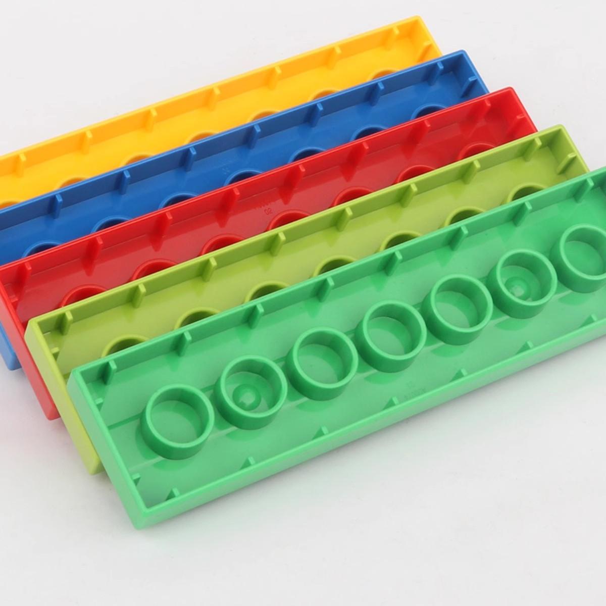 兼容乐高大颗粒积木2X8低阶16孔薄砖矮砖散装零配件墙科教玩具桌* - 图0