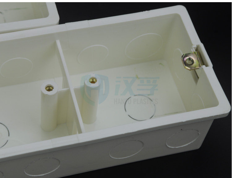 86型开关插座通用暗盒双联盒暗装 PVC接线盒底座暗线盒2联两联盒_虎窝淘