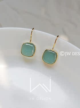 设计师宝石淑女风高级感复古耳坠