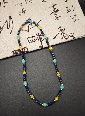 复古捷克珠手链女原创手工串琉璃