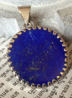 泰国纯银圆形手工波西米亚风吊坠