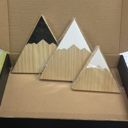 北欧INS爆款小山实木摆件雪山三角形宝宝拍摄道具儿童房软装三个 - 图2