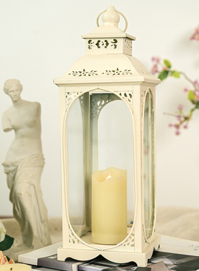 复古落地铁艺烛台风灯婚庆装饰