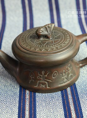 壮族花山崖壁画手工陶艺茶具礼品