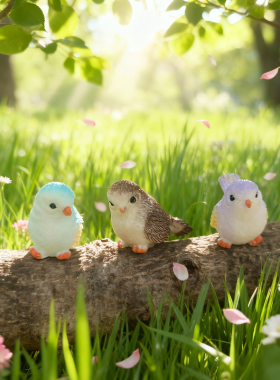 可爱迷你小鸟树脂桌面摆件