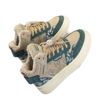 高帮男鞋冬季加绒加厚保暖棉鞋青少年一脚蹬潮流百搭运动休闲板鞋,淘宝优惠券,粉丝福利购,淘宝优惠卷