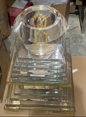 紫忧花水晶定制大号舍利塔佛塔
