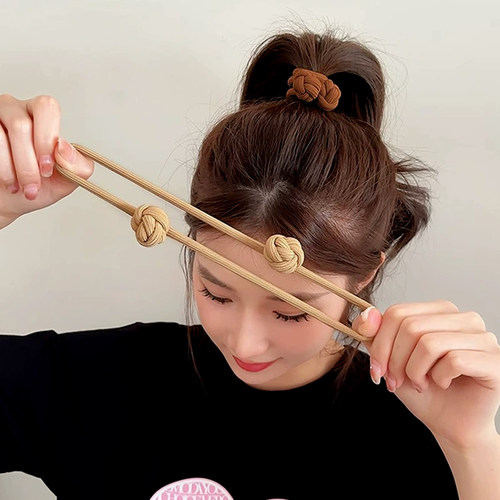 头绳女扎马尾高弹力耐用纽扣发圈高级感洋气时尚成人发绳皮套轻奢 - 图0