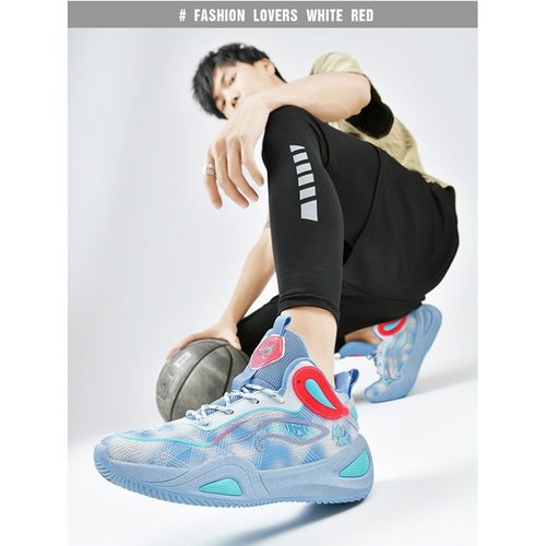 一双发货夏季篮球鞋男网布战靴透气防滑中学生球鞋水泥地运动鞋女 - 图0