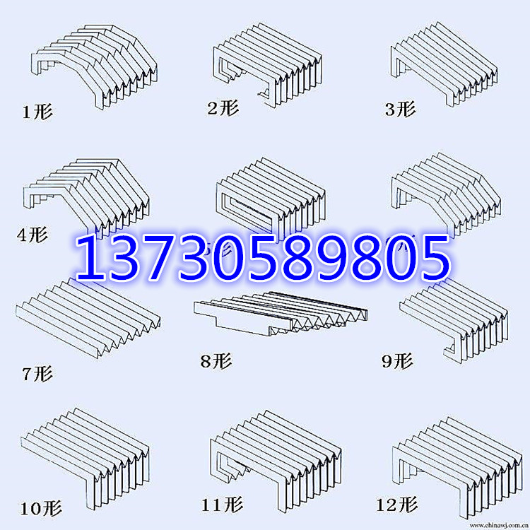 柔性风琴导轨防尘罩一字风琴伸缩式防护罩丝杠机床防护罩帘生产 - 图0