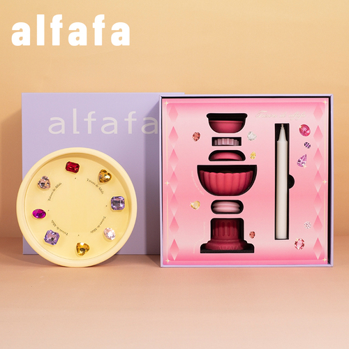 ALFAFA许愿池系列千禧风粉色异形小众原创送礼礼盒叠叠香薰蜡烛