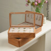 Solid wood earrings, studs and rings two-in-one storage box
