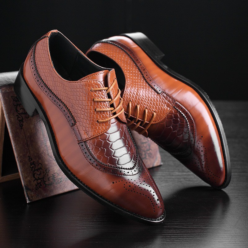 Business men's pointed leather shoes ботинки男士 - 图0