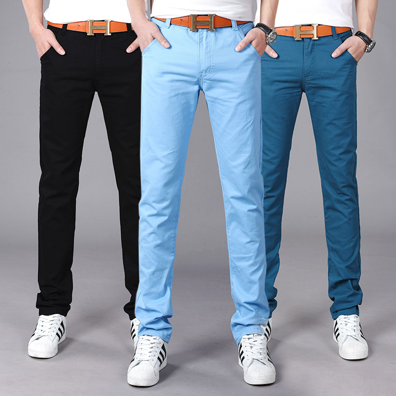 casual cotton trousers khaki men chino straight pants休闲裤-图2