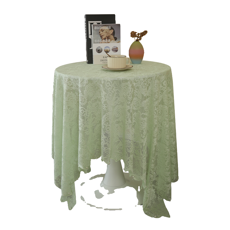法式蕾丝餐桌布复古宫廷风下午茶甜品浪漫装饰台布方圆桌茶几盖布 - 图3
