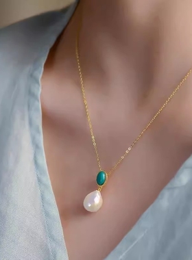 巴洛克珍珠轻奢吊坠项链女款