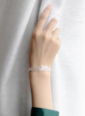 女款文艺镀银活口手镯