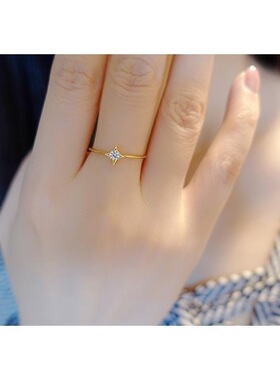星辰925纯银星星戒指女小众设计