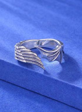 韩版恶魔镀白金指环对戒