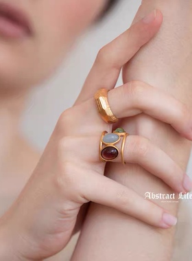 女小众设计巴特活口戒指