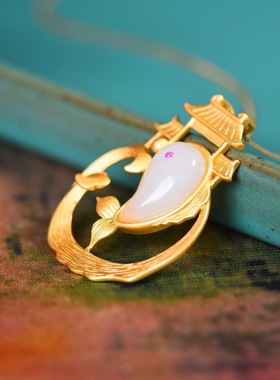 年年有鱼吊坠项坠古风气质时尚小