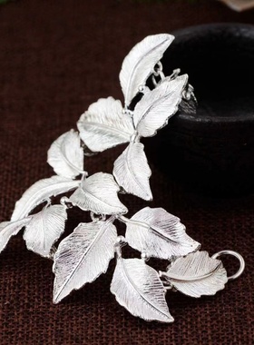 金枝玉叶双环吊坠复古做旧民族风