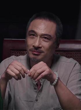 边水往事猜叔吴镇宇同款手串天然白玉菩提根老型桶珠手链精工盘串