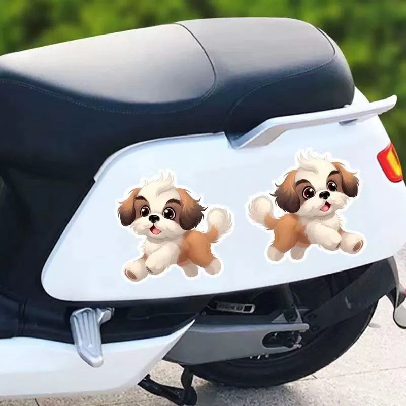 汽车贴纸呆萌跳跃狗狗动物车贴车门趣味电动车遮挡划痕装饰贴纸画,淘宝优惠券,粉丝福利购,淘宝优惠卷
