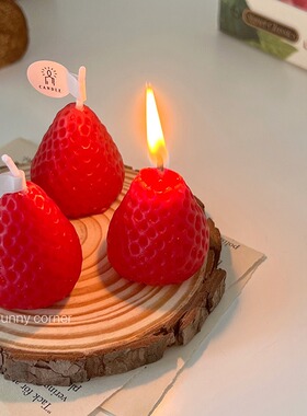 仿真水果蜡烛ins风可爱大号草莓香薰蜡烛生日礼物伴手礼礼品卧室