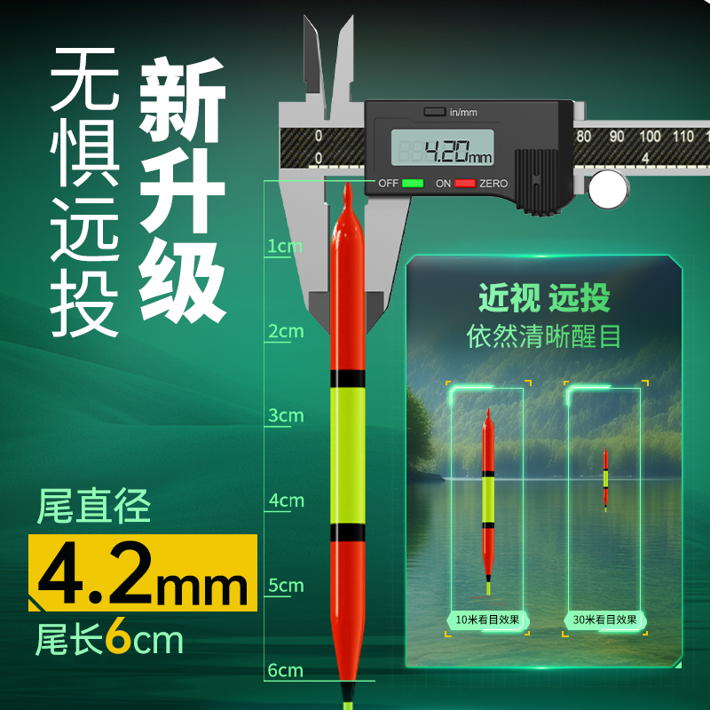 川泽醒目加粗近视野钓综合高灵敏鱼漂远投大物醒目鲢鳙鲫鲤鱼浮漂 - 图0