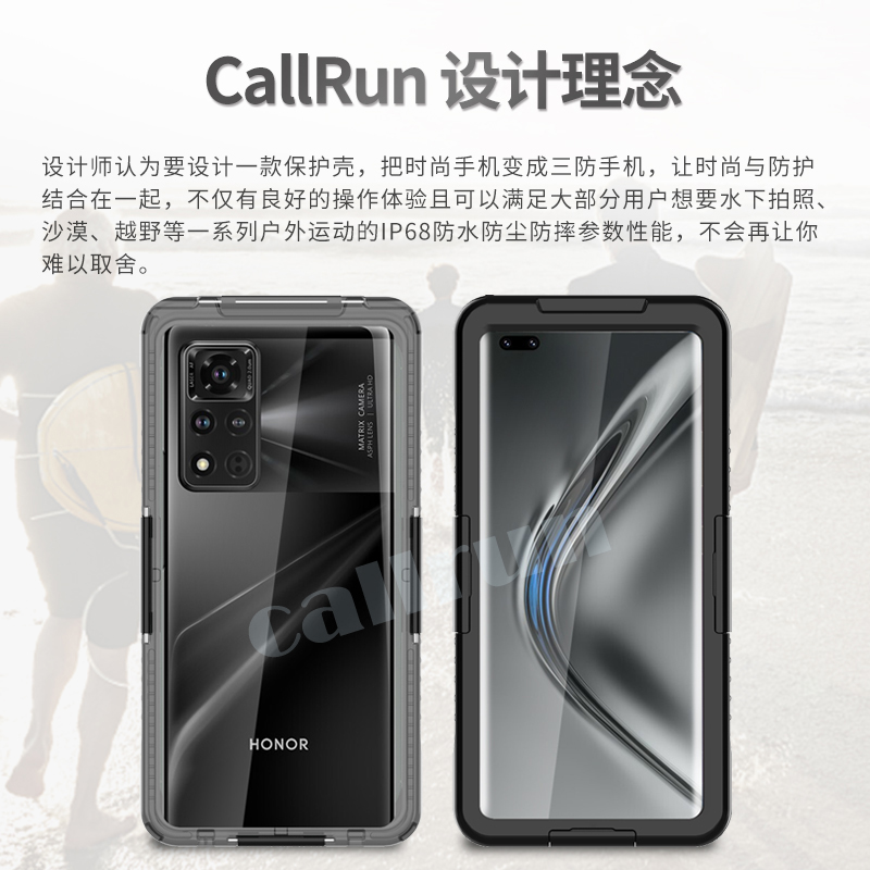 CallRun适用于华为荣耀V40手机壳防水V30pro三防全包游泳潜水套20 - 图0